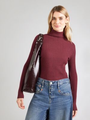 Sweter z golfem 'DOLLIE 483' w kolorze Ciemnoczerwony/bordowym Soyaconcept