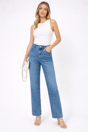 Spodnie jeansowe Conny Pressed Crease midstone L-28 Red Button