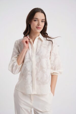 Bluzka Maria Foggy Ecru SS26 Click Fashion