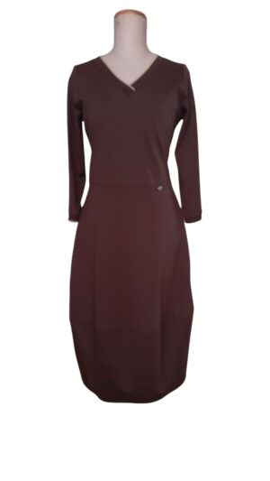 Sukienka Luna z efektem bombki w kolorze mlecznej czekolady