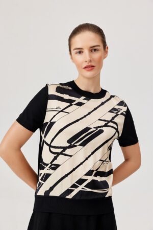 Casualowy golf Feria z marmurkowym printem