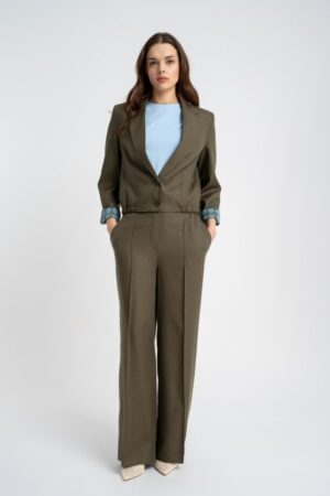 Komplet marynarka Baggy Nori & spodnie Iris Khaki SS26 Click Fashion
