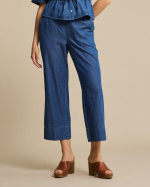Spodnie długości 7/8 Conny Palazzo Denim rinse SRB4925 Red Button