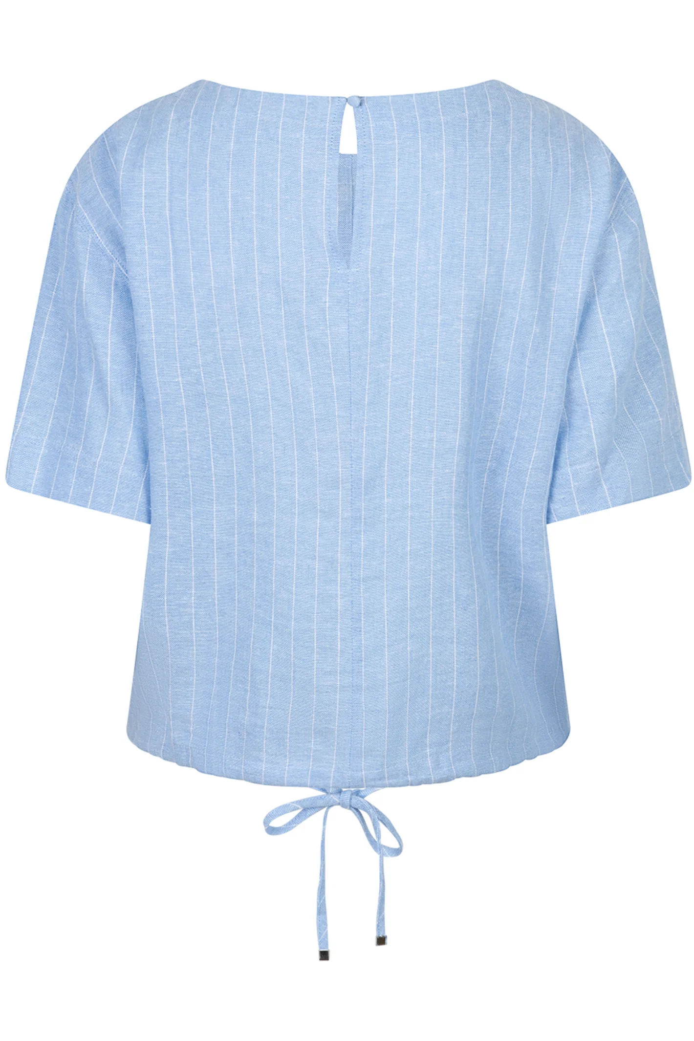 Bluzka Red Button Skyler Linen/Visc Pinstripe (SRB4863) – jasnoniebieska - obrazek 3