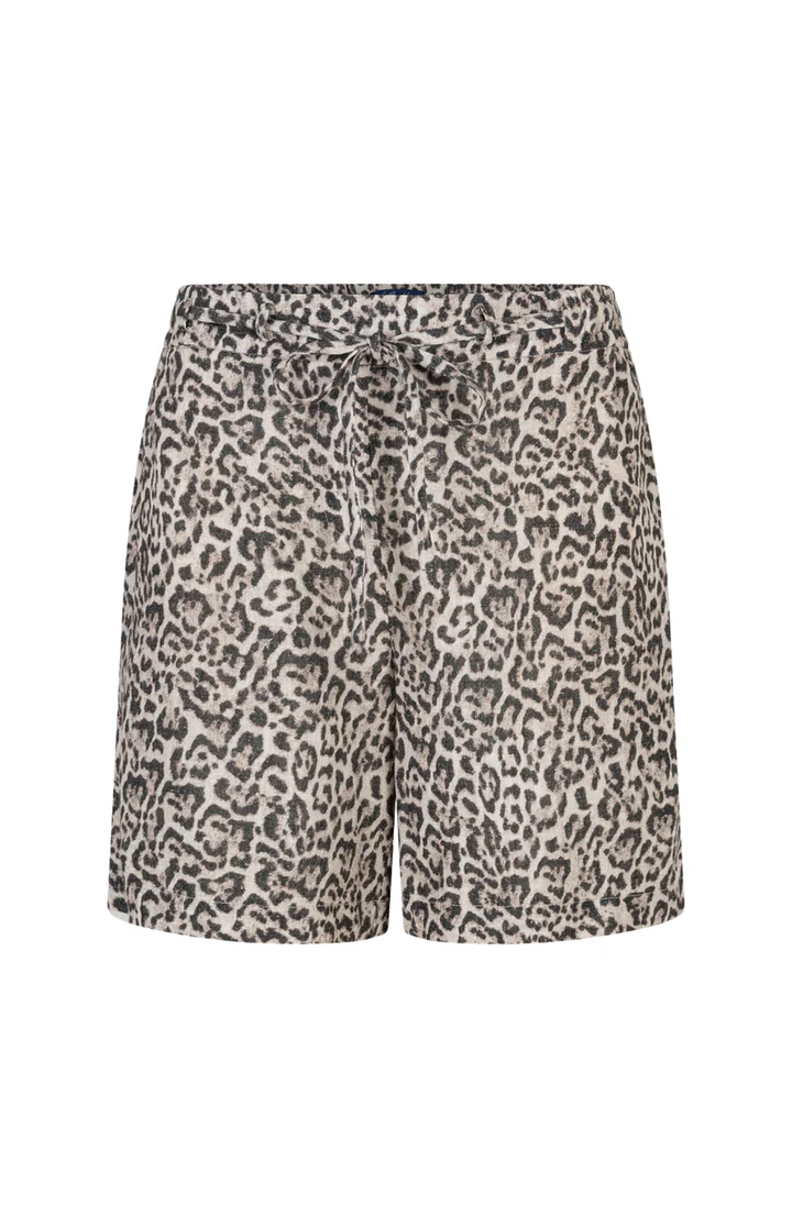Szorty Claudette Short Linen leopard Red Button - obrazek 2
