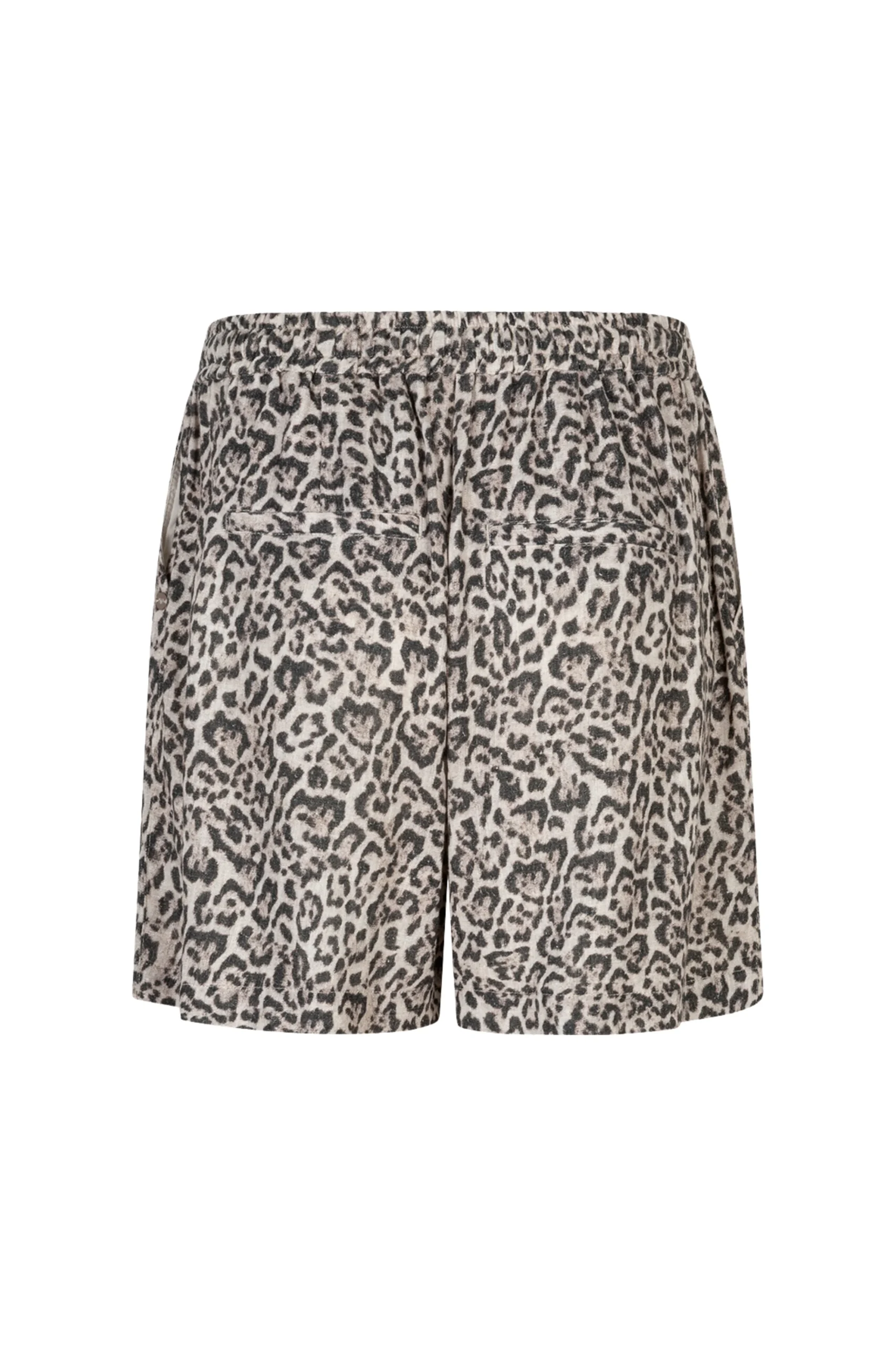 Szorty Claudette Short Linen leopard Red Button - obrazek 3