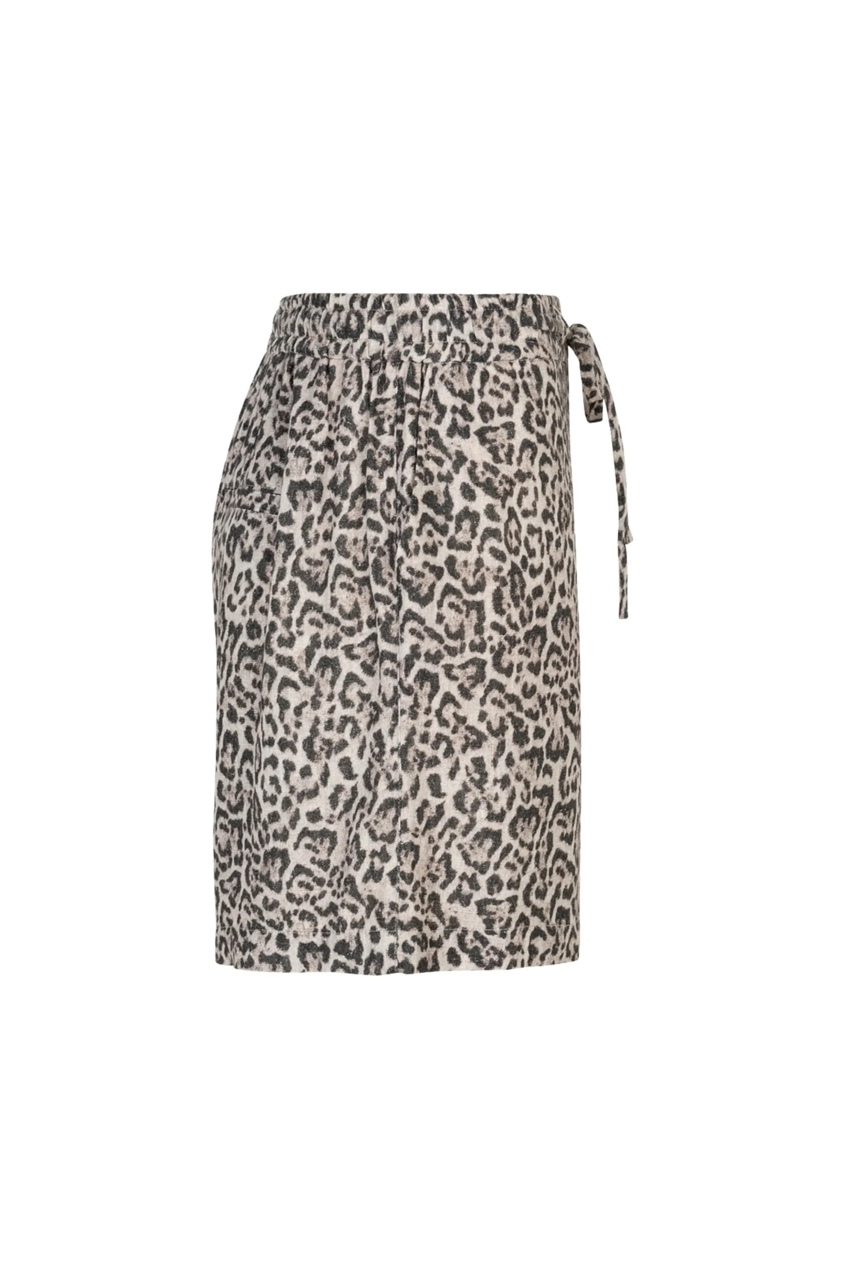 Szorty Claudette Short Linen leopard Red Button - obrazek 4