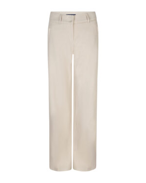 Kremowe eleganckie spodnie Colette Punta & Zippers Red Button