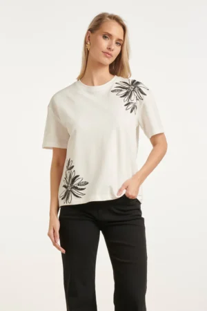 T-shirt Smashed Lemon 26118 White-Black