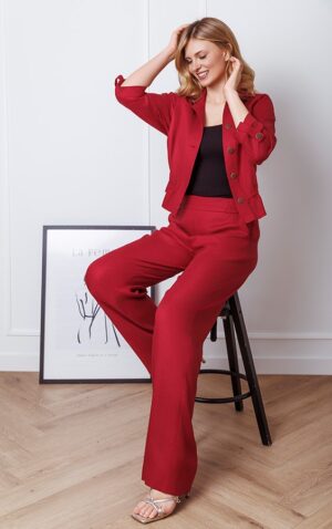 Komplet Hannah ciemna czerwień Kaskada Fashion