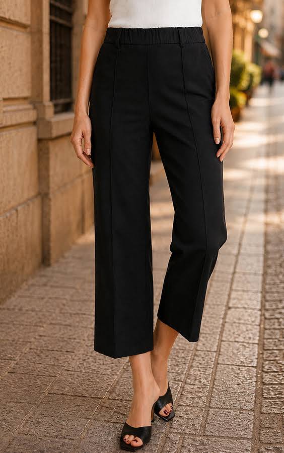 Spodnie Aria czarne Kaskada Fashion - obrazek 2