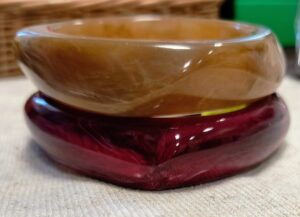 Bransoleta DUBLON – Bangle z Lucite ( fango i wiśniowa)