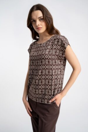 Bluzka Daria Loop Brown SS26 Click Fashion
