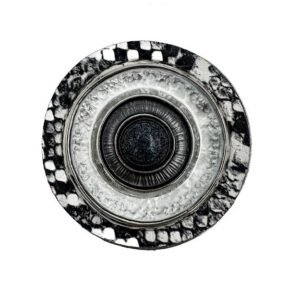 Elegancka broszka w srebrno-czarno-szarej kolorystyce DUBLON 31005 – Snake Skin