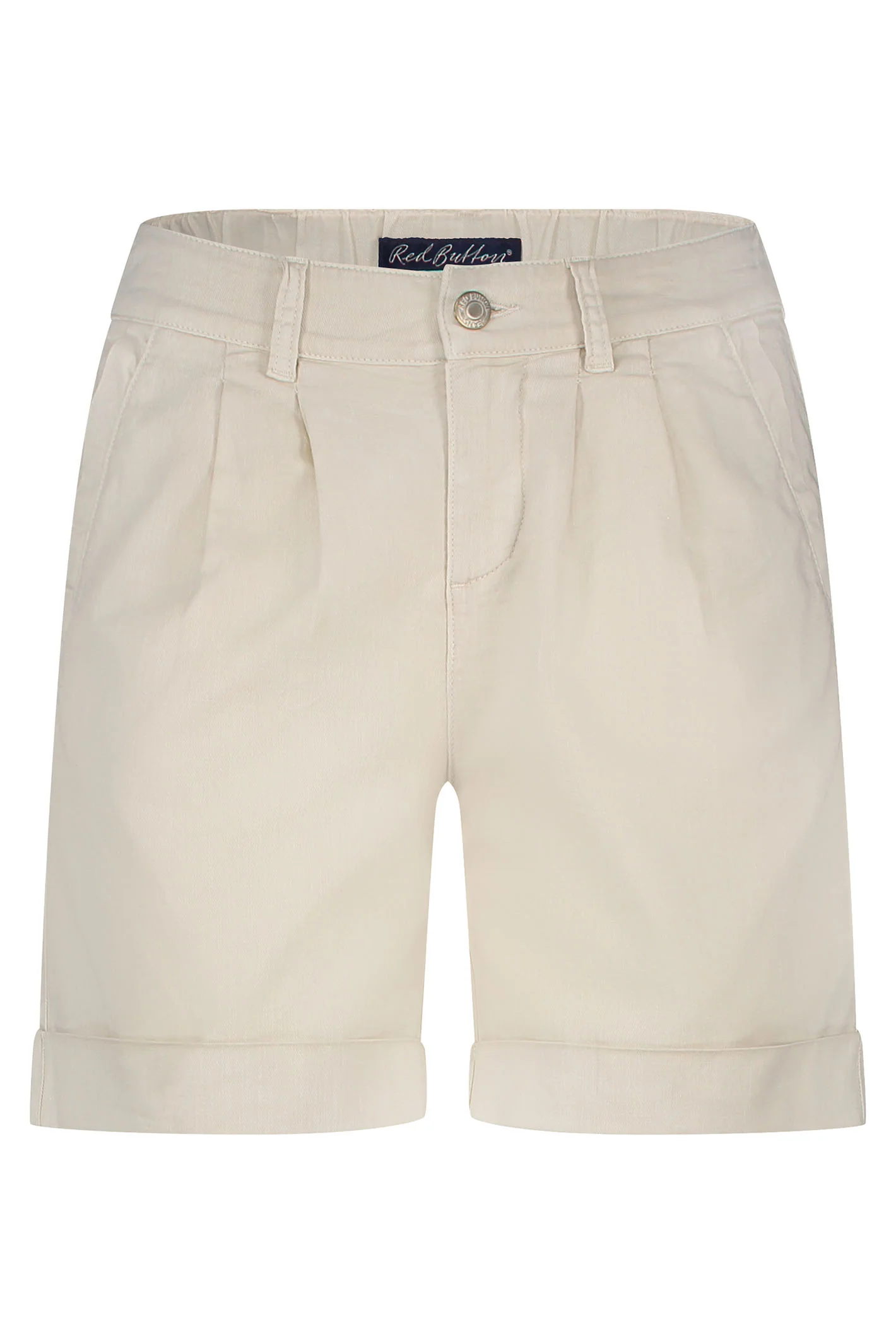Szorty Cleo Cotton Linen Red Button – Pearl