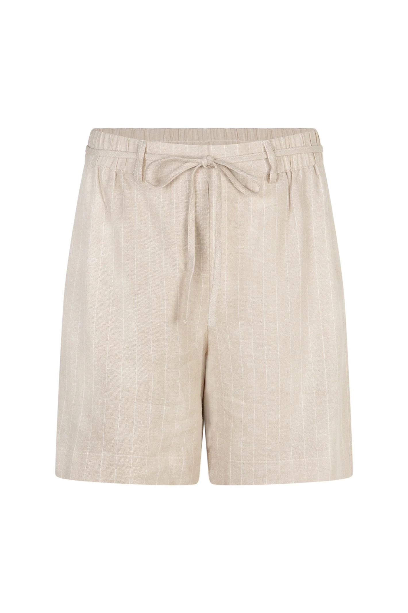 Szorty Red Button SRB4914 Cami Pinstripe– beżowe Pebble prążek